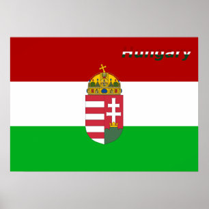 Ungerska flagga poster