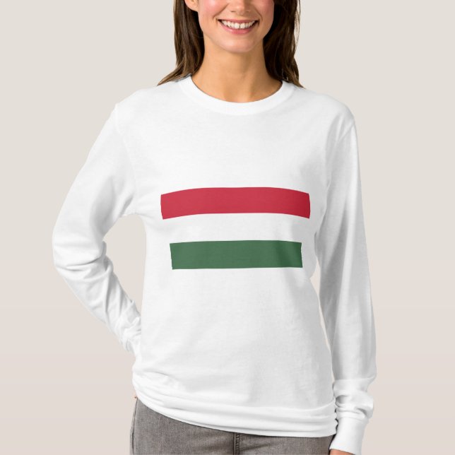 Ungerska Flagga T Shirt (Framsida)