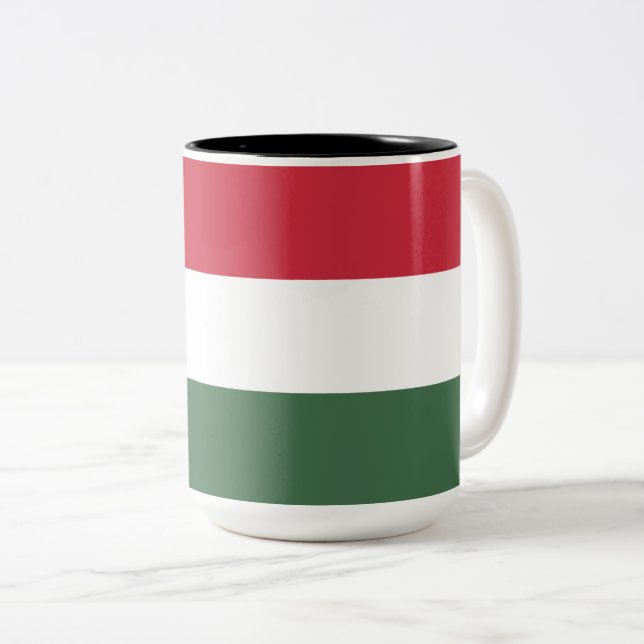 Ungerska Flagga Två-Tonad Mugg (Framsida höger)