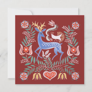 Ungerska folkArt Square Kort