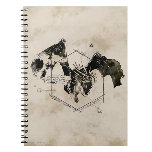 Ungerska Horntail Dragon Anteckningsbok Med Spiral (Framsidan)