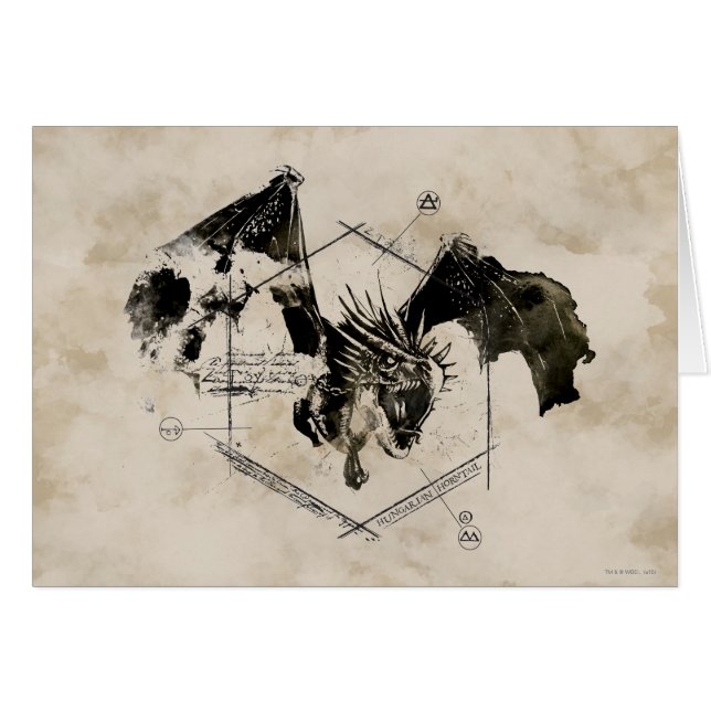 Ungerska Horntail Dragon Hälsningskort (Framsidan Horizontal)