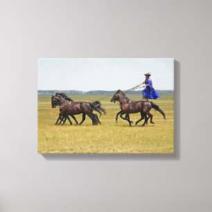 Ungerska horseman canvastryck