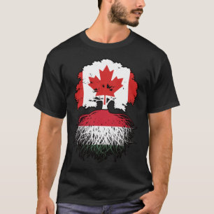 Ungerska kanadensiska kanadensiska Träd Roots Flag T Shirt