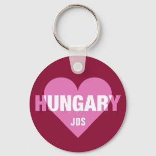 Ungerska Kärlek-anpassningsbarnas monogramnyckelri Nyckelring