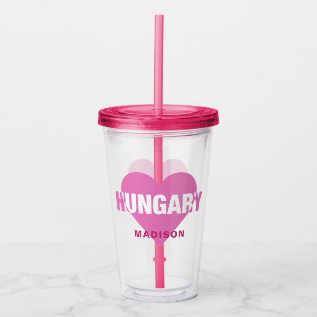 Ungerska Kärlek-namntumörer Take Away Mugg (Framsida)