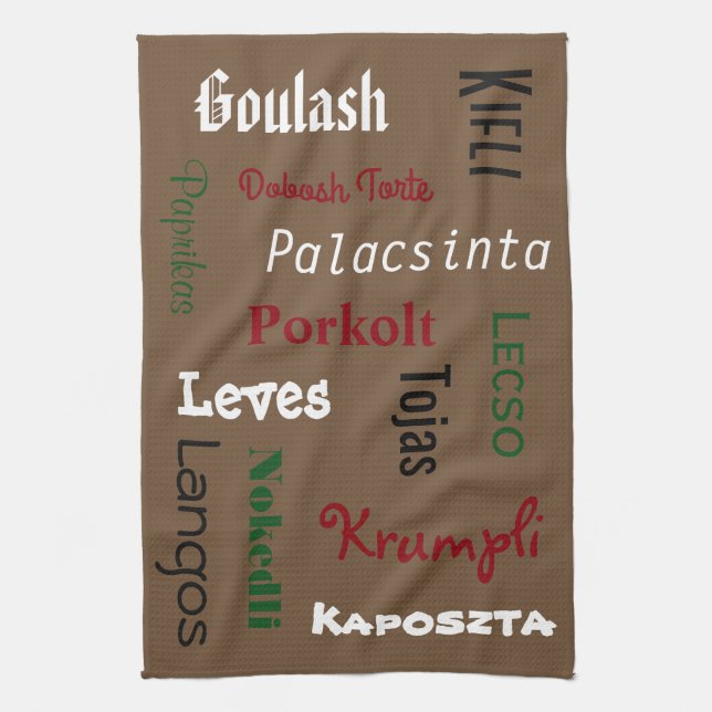 Ungerska Mat Brown Kökshandduk (Vertikal)