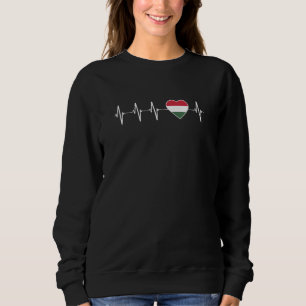 Ungerska örtslag i Kärlek Ungern Flagga Heart T Shirt