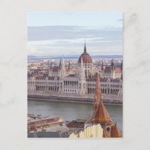 Ungerska parlamentet Budapest på dagen Vykort