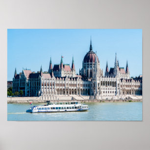 Ungerska parlamentet Bygger i Budapest stad Poster