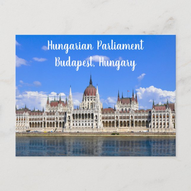 Ungerska parlamentet vid Donau – Budapest Vykort (Framsida)