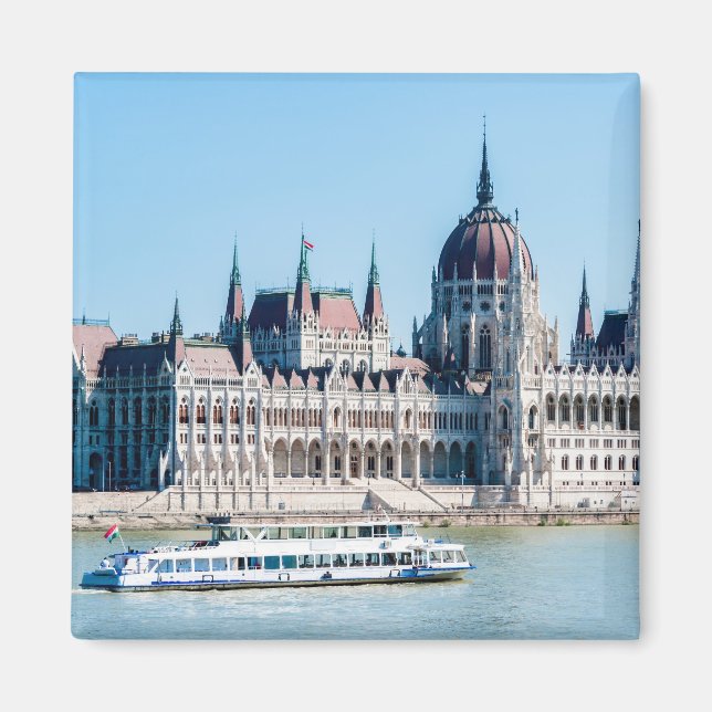 Ungerska parlamentets byggnad i Budapest Magnet (Framsidan)