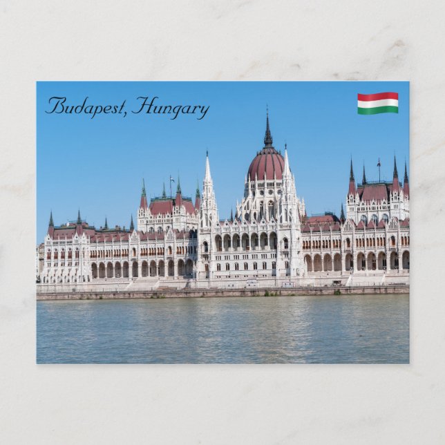 Ungerska parlamentets byggnad i Budapest Vykort (Framsida)