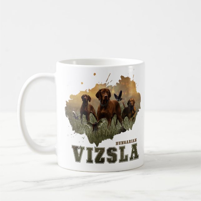 Ungerska Vizsla Art Kaffemugg (Vänster)