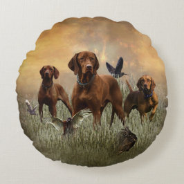 Ungerska Vizsla Art Rund Kudde