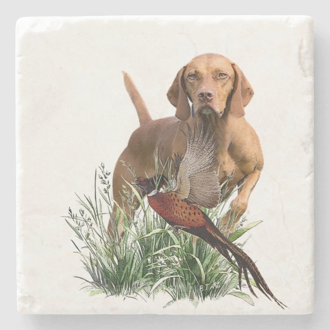 Ungerska Vizsla Art Stenunderlägg (Framsidan)