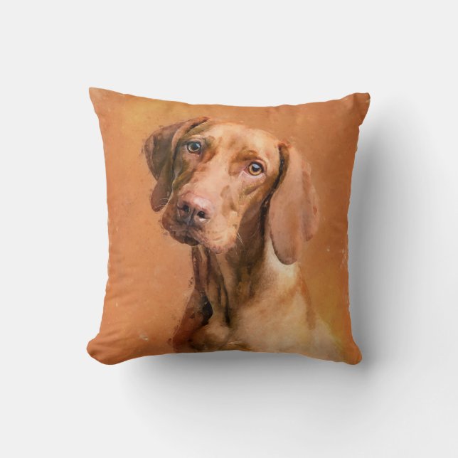Ungerska Vizsla Hund Art-målning Kudde (Framsida)