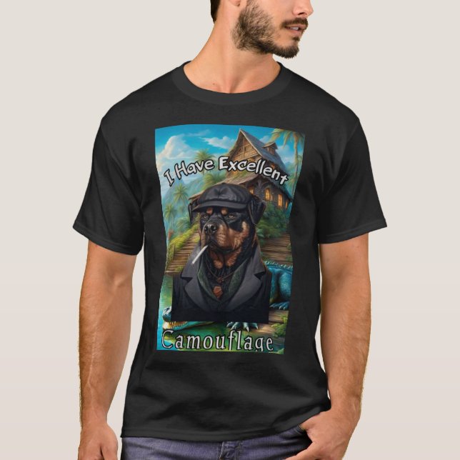 Ungerska Vizsla Hund Camouflage T Shirt (Framsida)