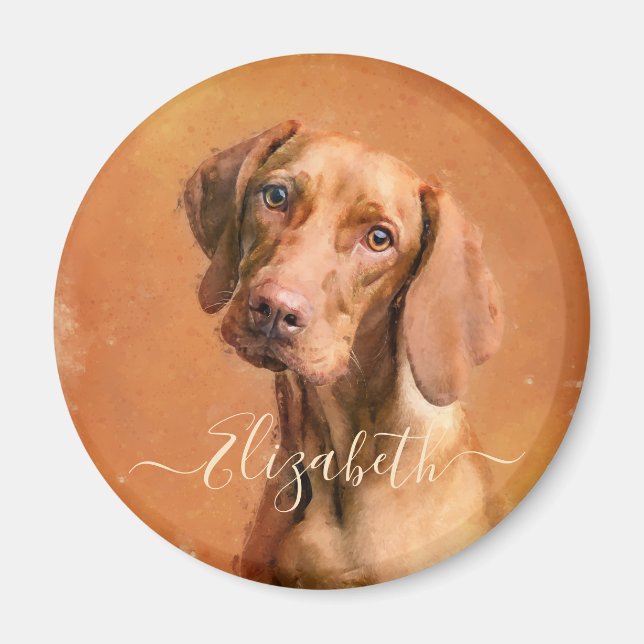Ungerska Vizsla Hund Magnet (Framsidan)