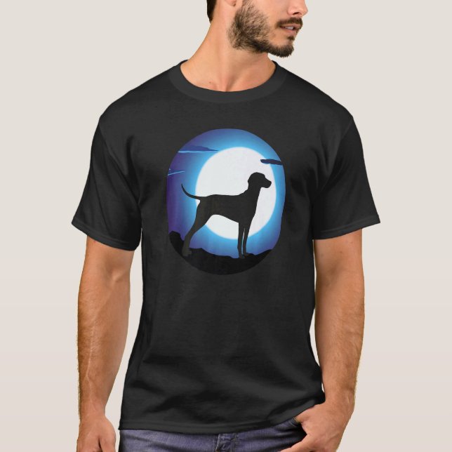 Ungerska Vizsla Hund Retro 9 T Shirt (Framsida)