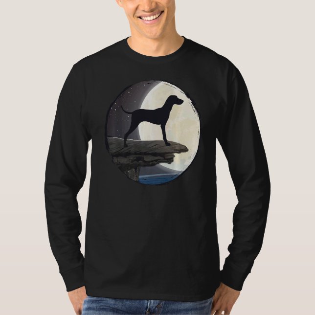 Ungerska Vizsla Hund Retro T Shirt (Framsida)
