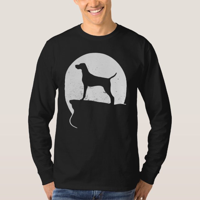 Ungerska Vizsla Hund Retro T Shirt (Framsida)