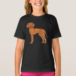 Ungerska Vizsla Pointer Red Brown Tecknad hund T Shirt
