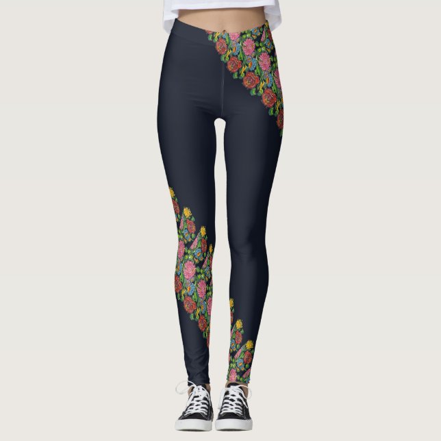 Ungerskt blommönster leggings (Framsida)
