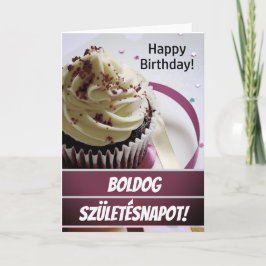 Ungerskt födelsedagskort / Születésnapi Köszöntés Kort