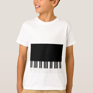 UngeT-tröja - vit för pianotangentbordsvart Tee Shirt