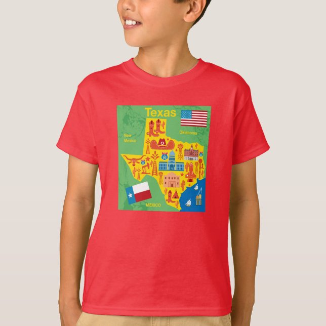 UngeTexas karta T Shirt (Framsida)