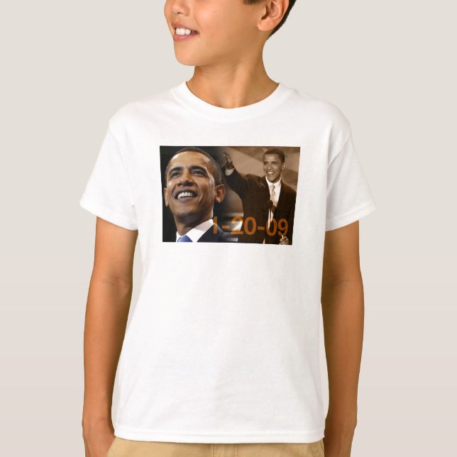 Ungeutslagsplats Barack Obama 1-20-09 Tee Shirt (Framsida)
