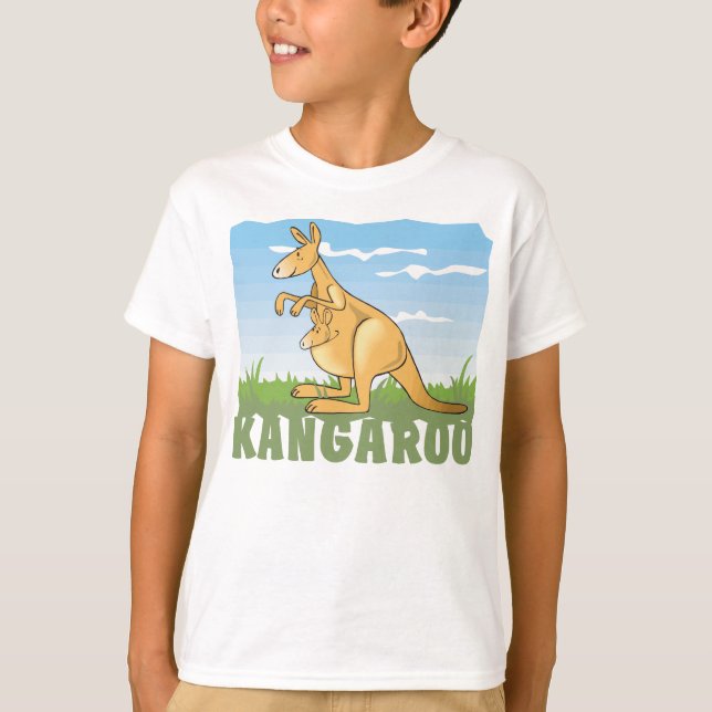 Ungevänskapsmatchkänguru T Shirt (Framsida)
