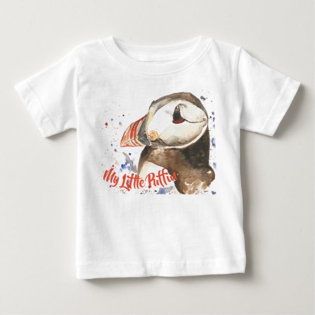 ungevit min lite puffint-skjorta t shirt (Framsida)