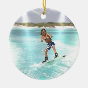 UngeWakeboarding prydnad Julgransprydnad Keramik