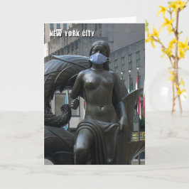 Ungmö som bär ansiktsmask - NYC-kort Kort