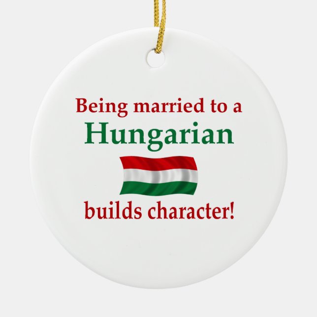 Ungrare bygger teckenet julgransprydnad keramik (Framsidan)