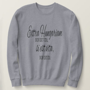 Ungrare från Extra - inte minsta vita - latinskt  Lång Ärmad Tröja