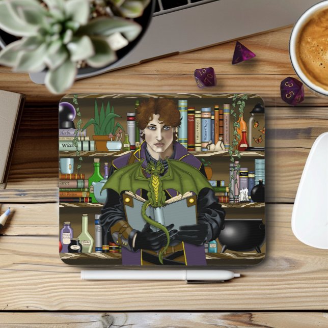 Ungt Fantastibibliotek för Trollkarlar Böcker Drak Musmatta (Skapare uppladdad)