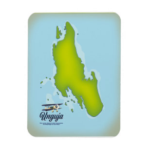 Unguja-ön karta magnet