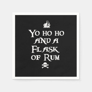 Unho ho och en kolv av Rum Pappersservett