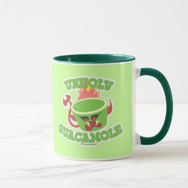 Unholy Guacamole Funny Avocado Slogan Mugg (Höger)