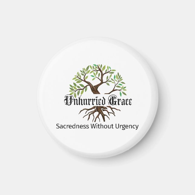Unhurried Grace logotyp magnet (Framsidan)