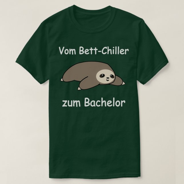 Uni Bachelor Studenten Studenter Sloth Gift 3 T Shirt (Design framsida)