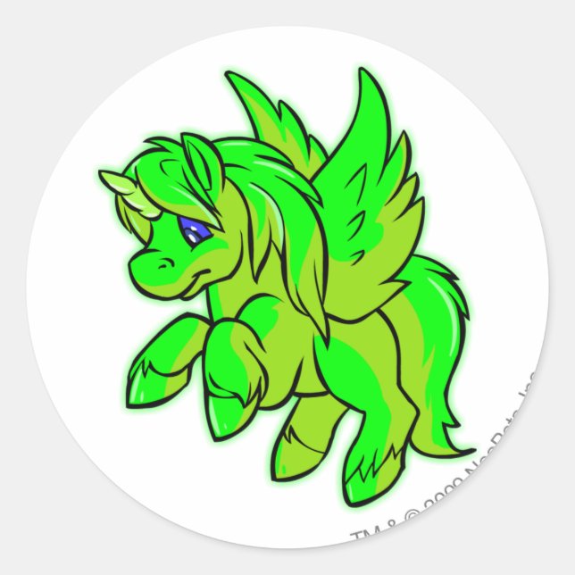 Uni Glowing Runt Klistermärke (Framsida)