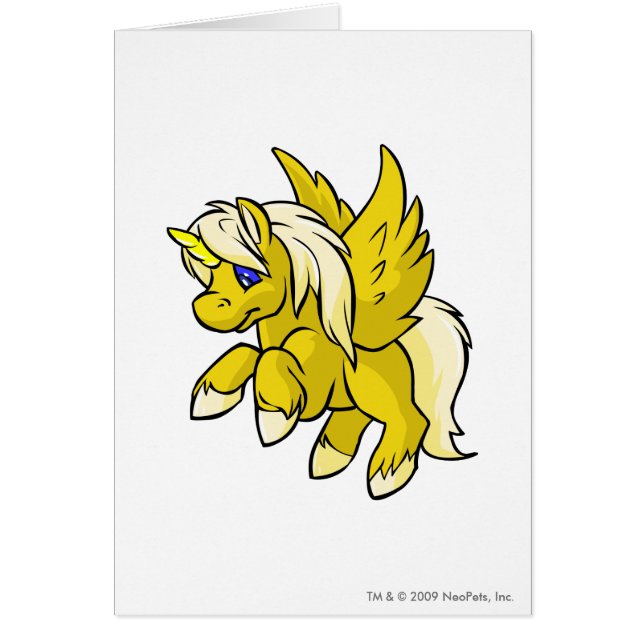 Uni gult hälsningskort (Framsidan)