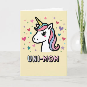 Uni Mamma Firande Konstkort Kort