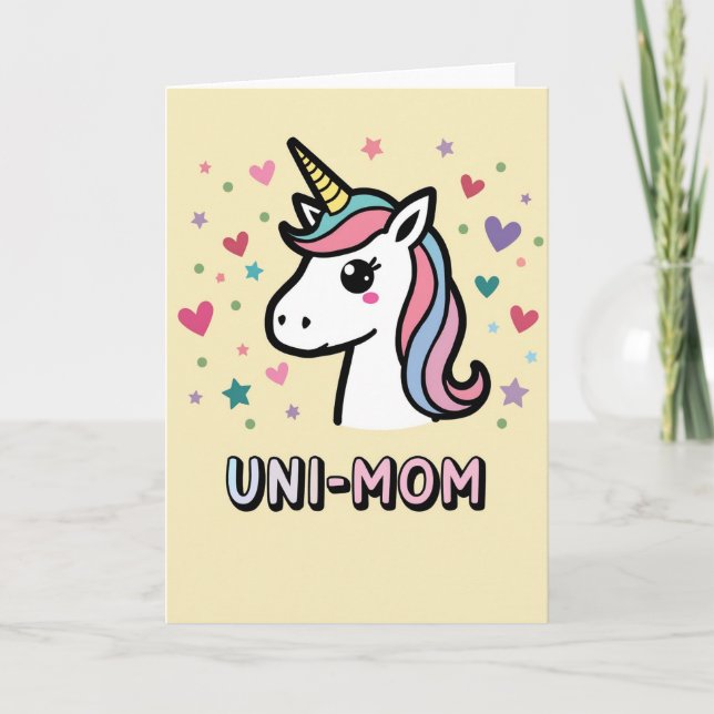Uni Mamma Firande Konstkort Kort (Framsida)