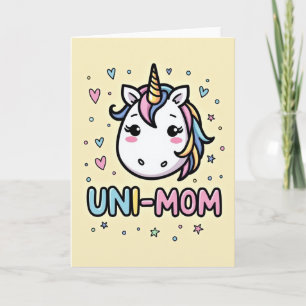 Uni Mamma Mythiskt Hästkort Kort