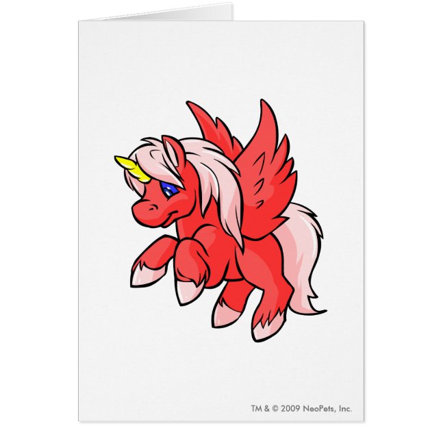 Uni rött hälsningskort (Framsidan)